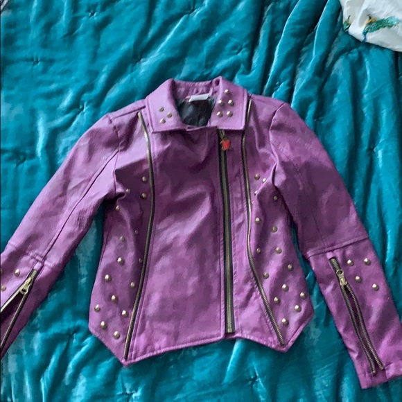Disney Girls Descendants Faux Leather Motorcycle Jacket